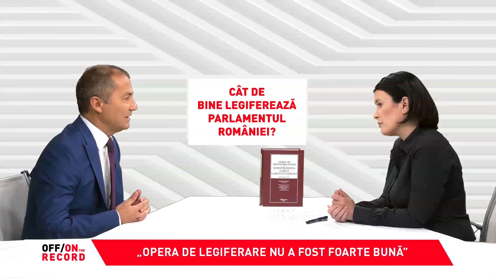 OFF/ON THE RECORD, 18 iulie 2021. Invitat: Daniel Morar, judecător CCR, fost Procuror Șef DNA, fost Prim – adjunct al Procurorului General al României