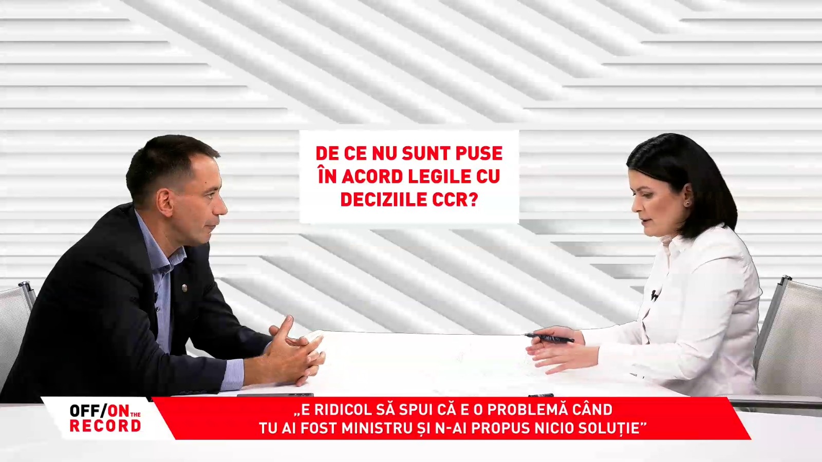 OFF/ON THE RECORD, 26 septembrie 2021. Invitat: Csoma Botond, liderul grupului UDMR din Camera Deputaților